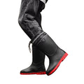 Bottes de Pluie Noir et Rouge Tube Moyen - Acheter Parapluie