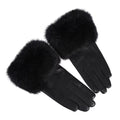 Gants Femme En Cuir Premium Noir - Acheter Parapluie