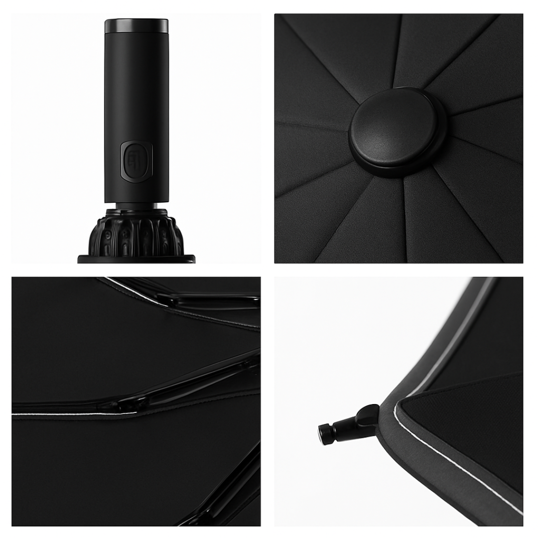 Parapluie Réfléchissant Premium Noir - Acheter Parapluie