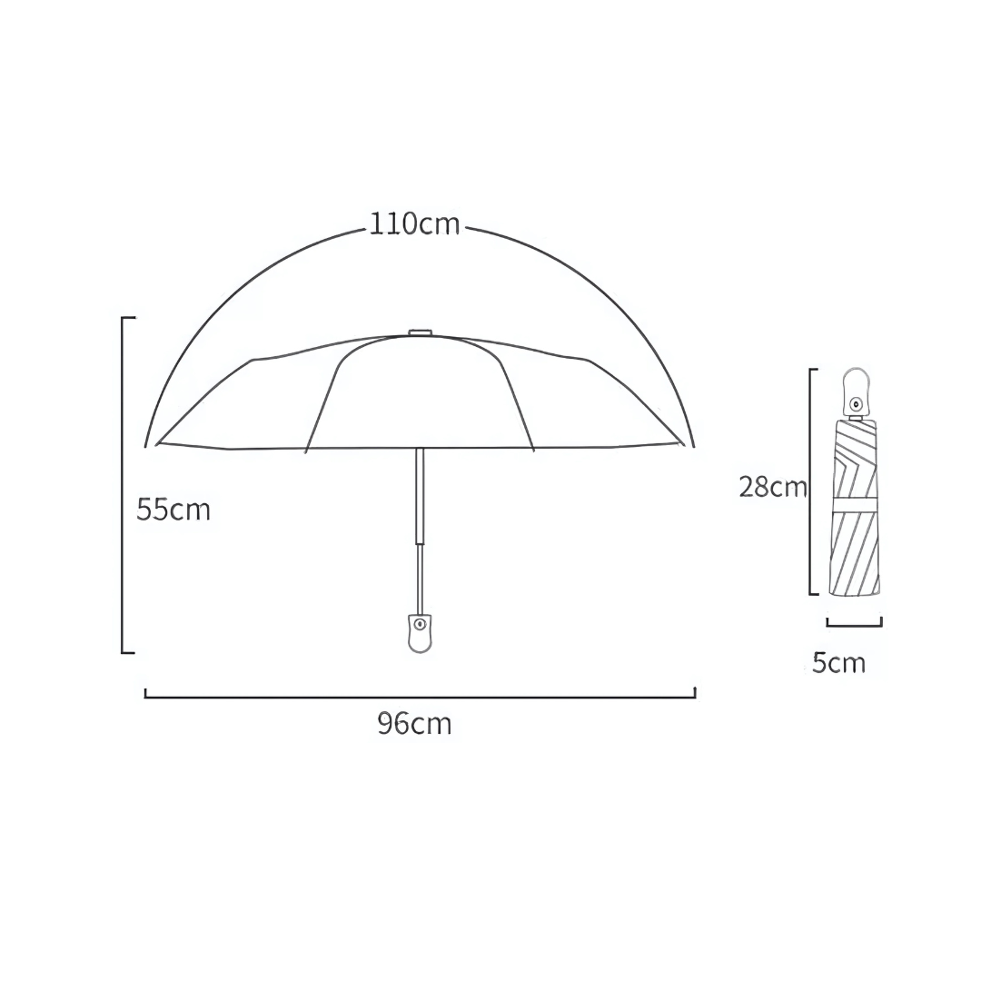 Parapluie à Motifs Anglais Automatique Noir et Blanc - Acheter Parapluie