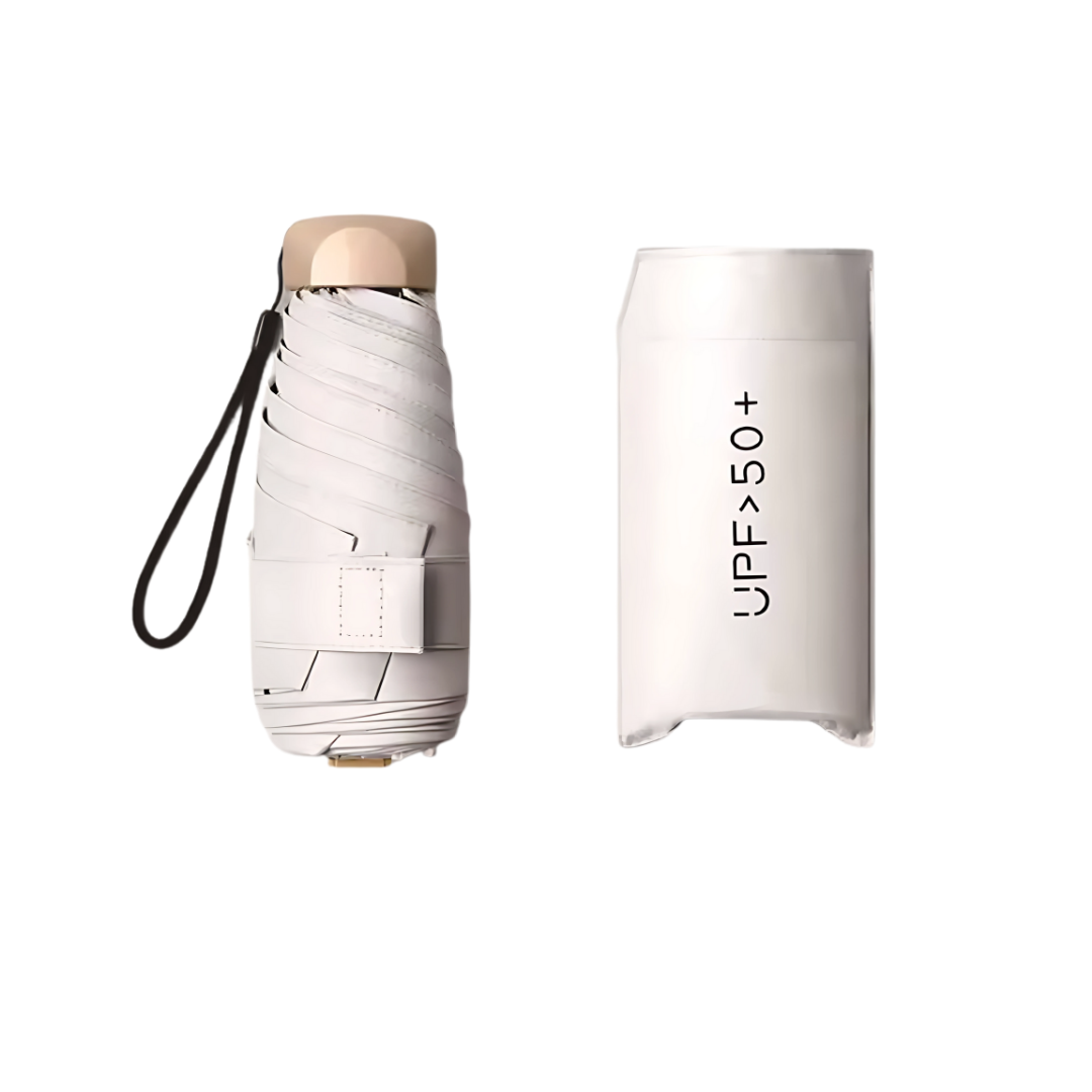 Mini Parapluie Pliant De Poche Anti-UV Blanc - Acheter Parapluie