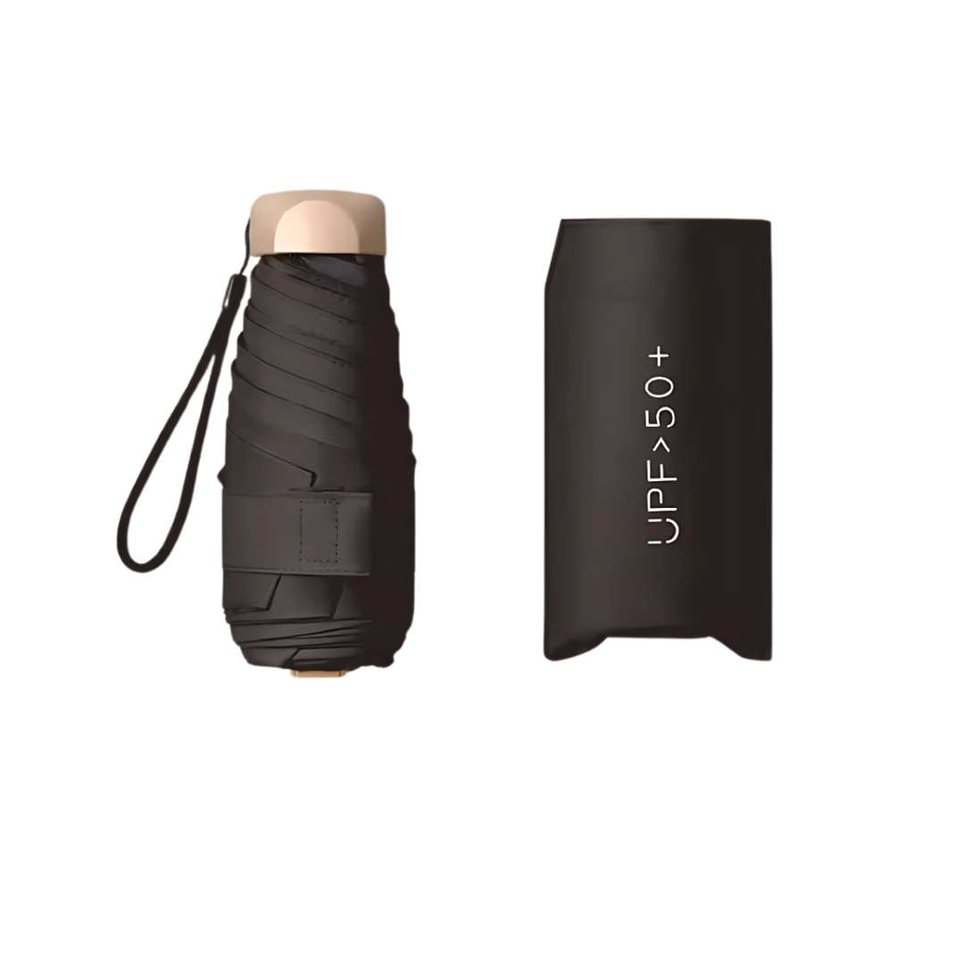 Mini Parapluie Pliant De Poche Anti-UV Noir - Acheter Parapluie