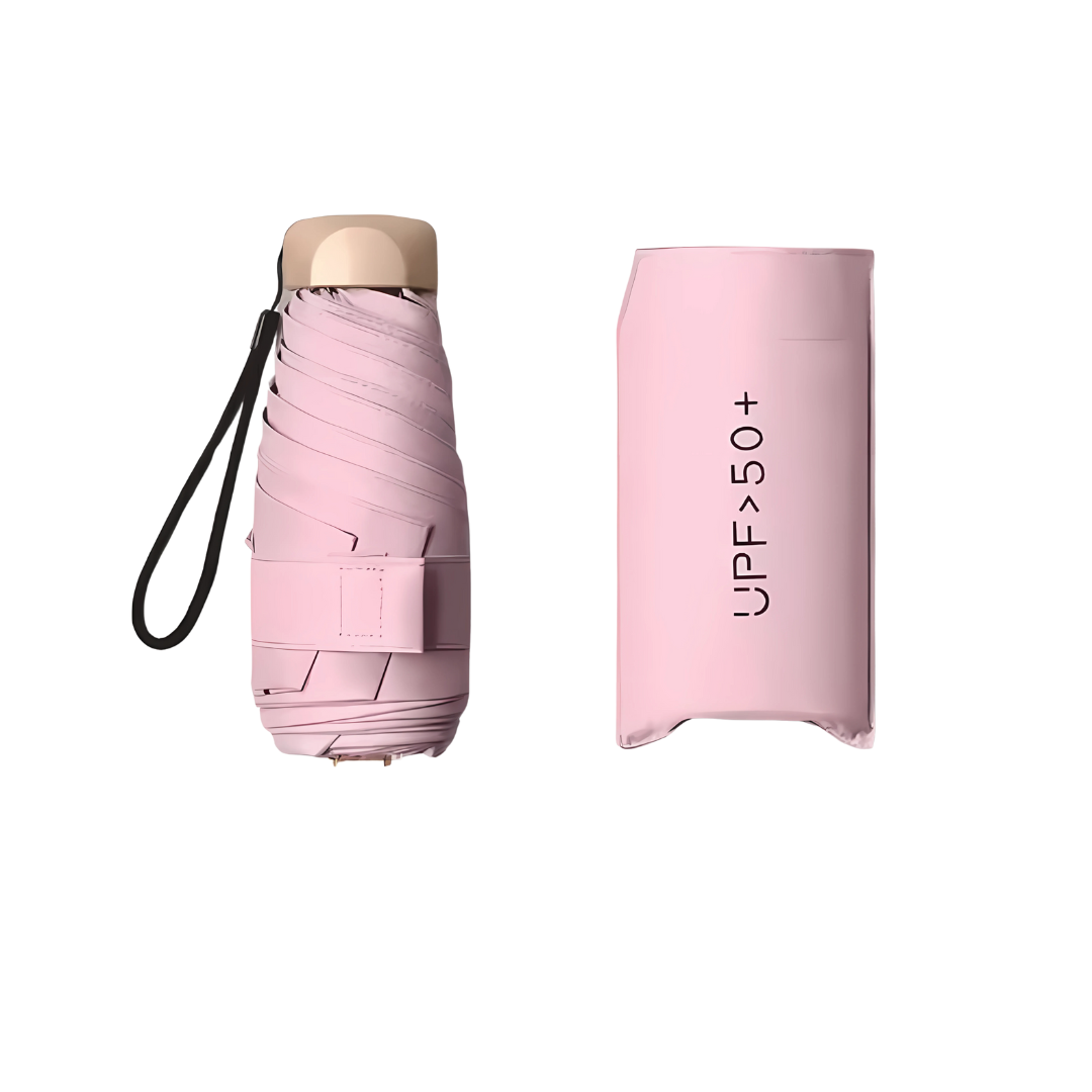 Mini Parapluie Pliant De Poche Anti-UV Rose - Acheter Parapluie