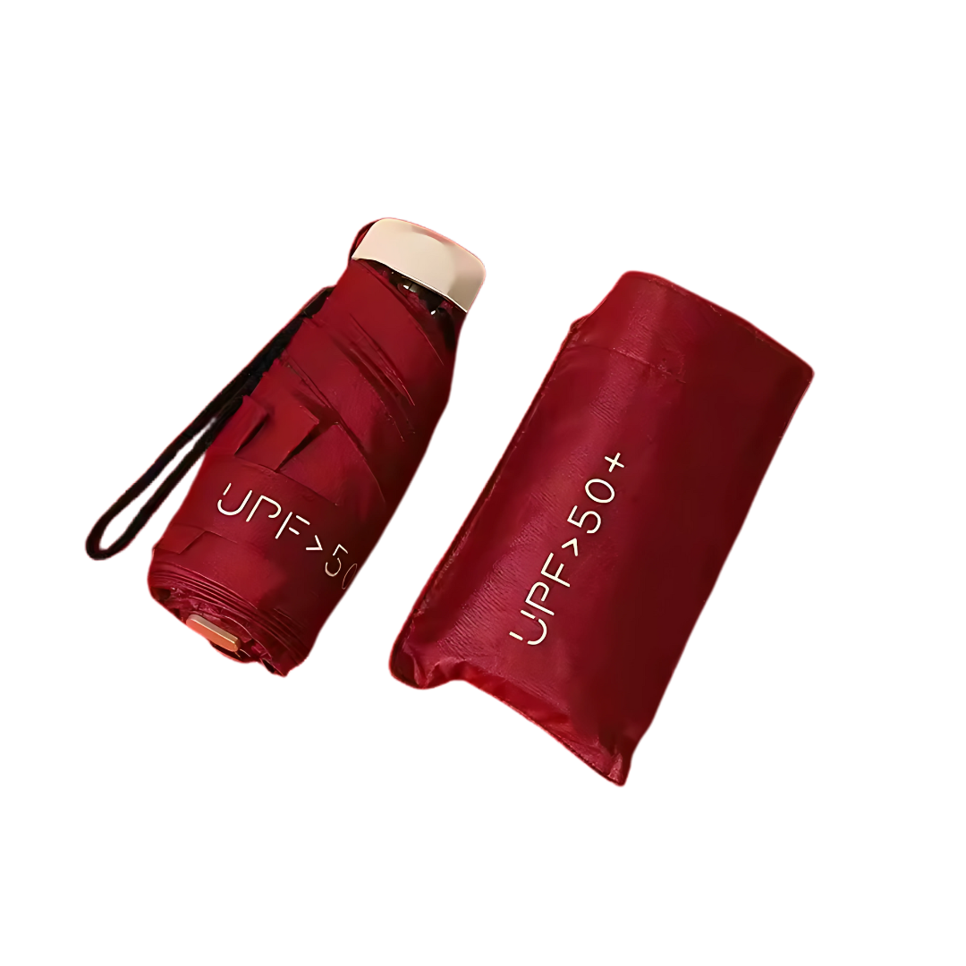 Mini Parapluie Pliant De Poche Anti-UV Vin Rouge - Acheter Parapluie