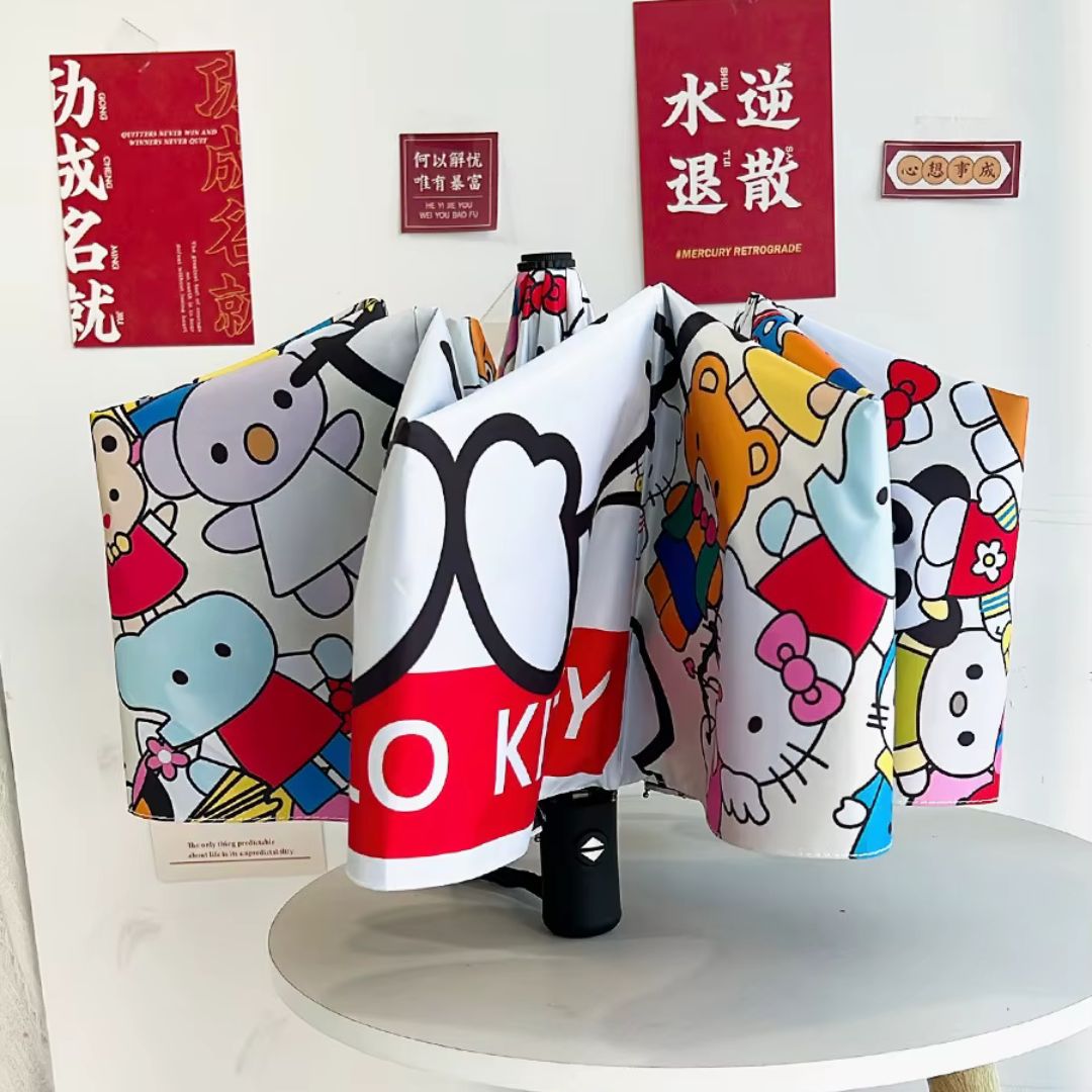 Parapluie Automatique Hello Kitty Blanc - Acheter Parapluie