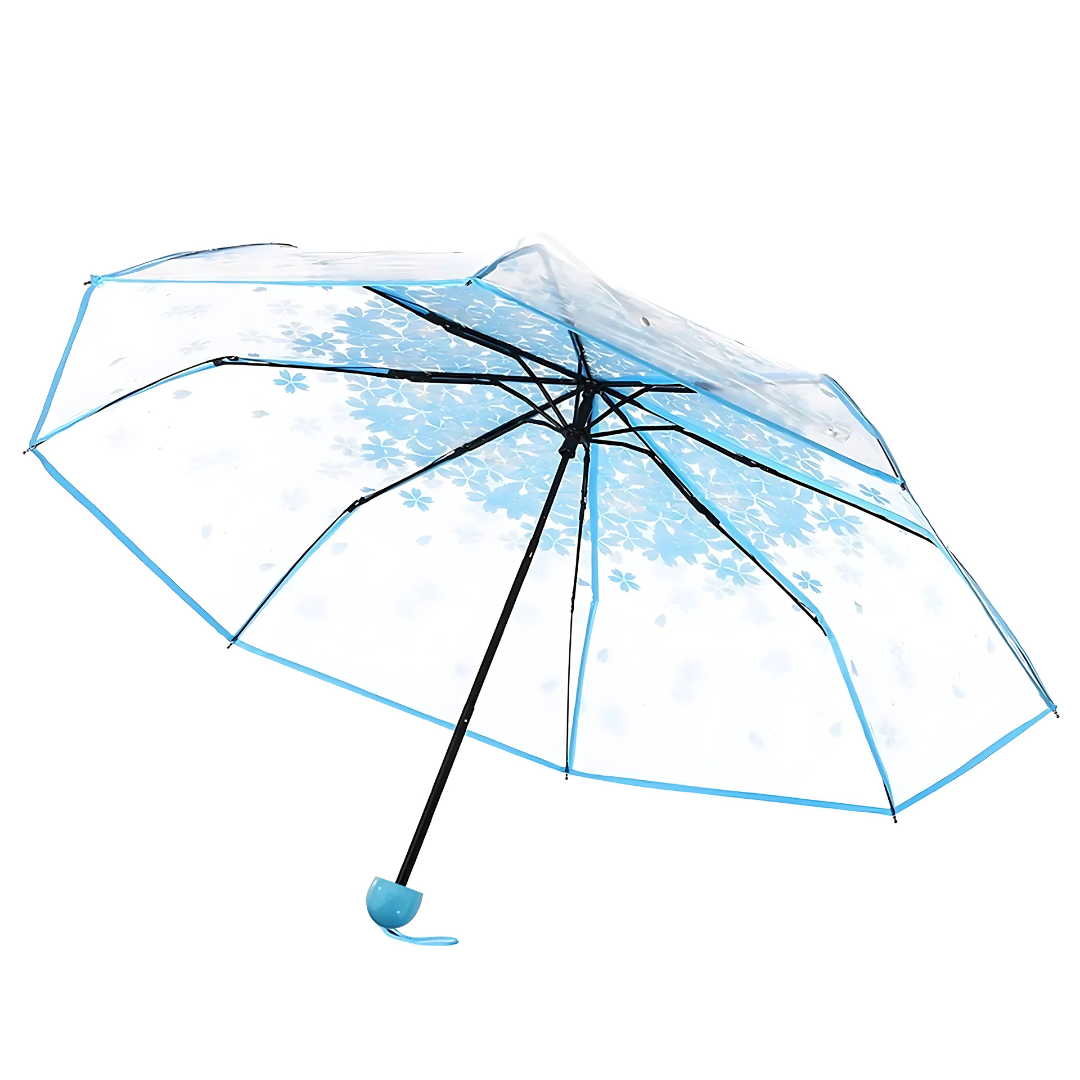 Parapluie Transparent Fleur de Cerisier Bleu - Acheter Parapluie