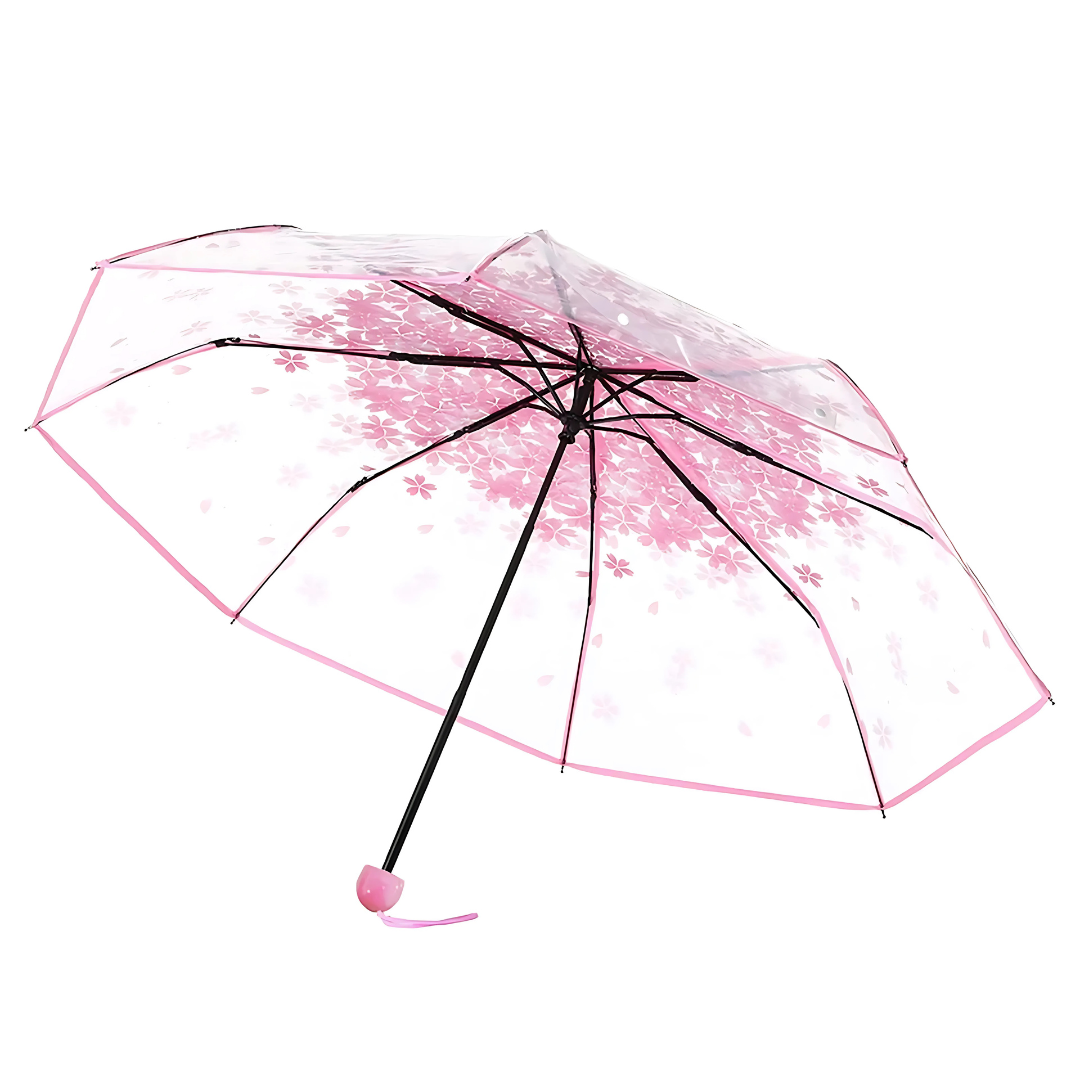 Parapluie Transparent Fleur de Cerisier Rose - Acheter Parapluie