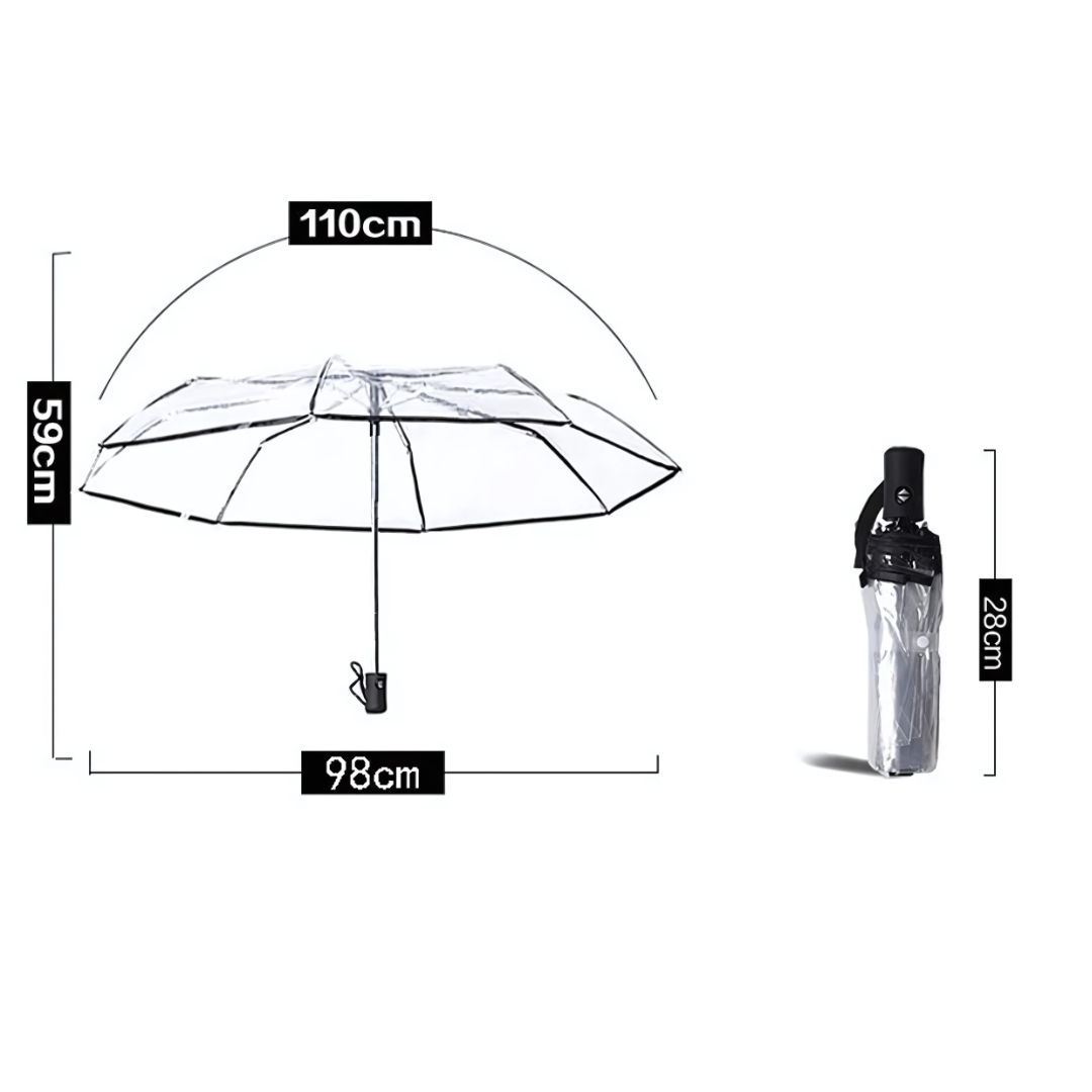 Parapluie Transparent Pliant Automatique Bleu - Acheter Parapluie