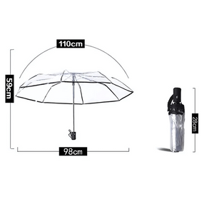 Parapluie Transparent Pliant Automatique Bleu - Acheter Parapluie