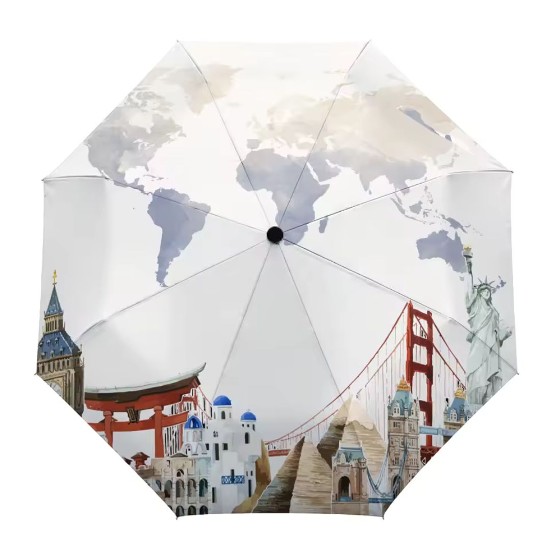 Parapluie à Motifs Anglais London Premium Blanc - Acheter Parapluie