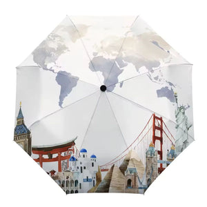 Parapluie à Motifs Anglais London Premium Blanc - Acheter Parapluie