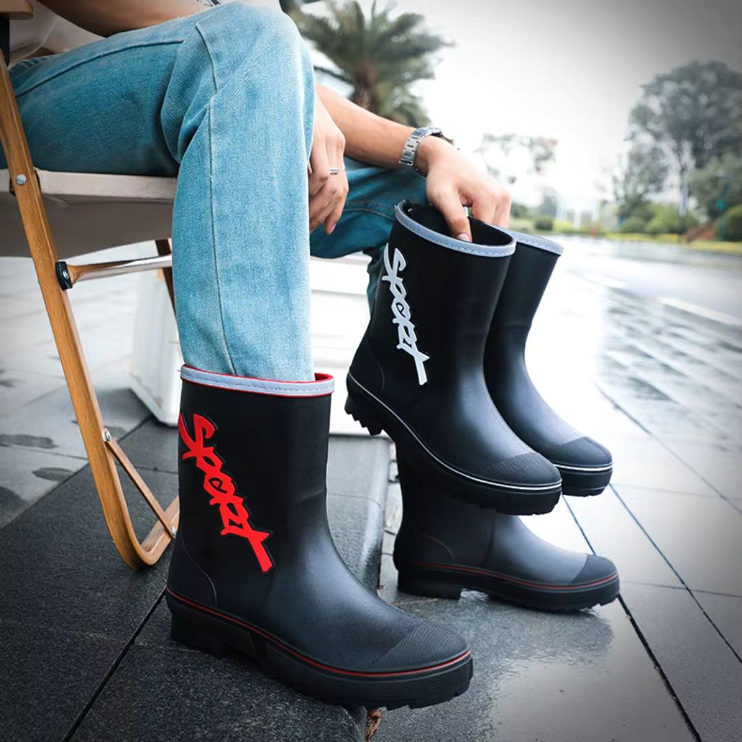 Bottes de Pluie Caoutchouc Imperméables Blanc - Acheter Parapluie