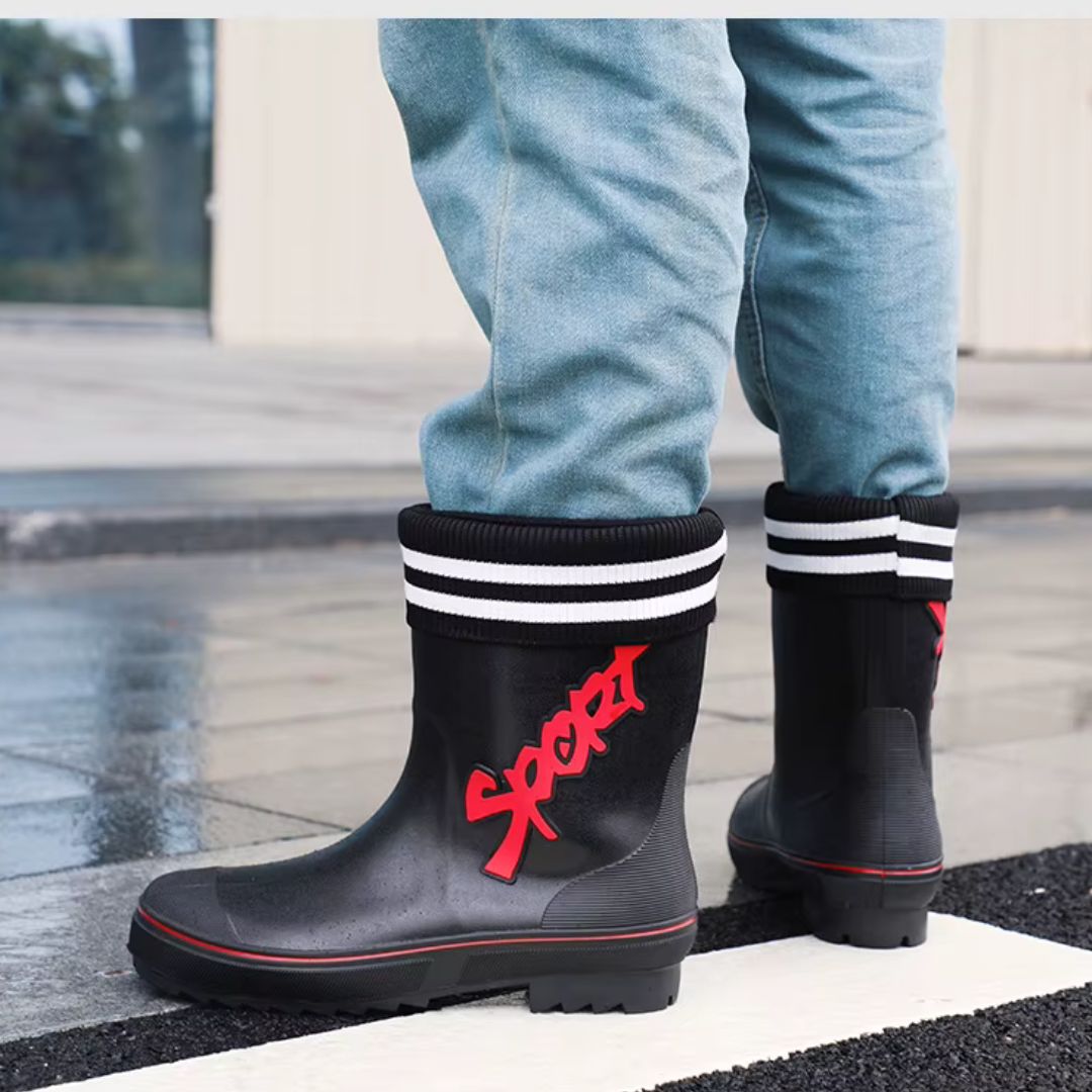 Bottes de Pluie Caoutchouc Imperméables Rouge Chaud - Acheter Parapluie