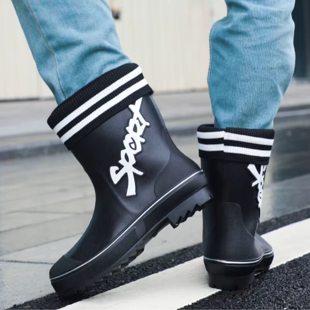 Bottes de Pluie Caoutchouc Imperméables Blanc Chaud - Acheter Parapluie