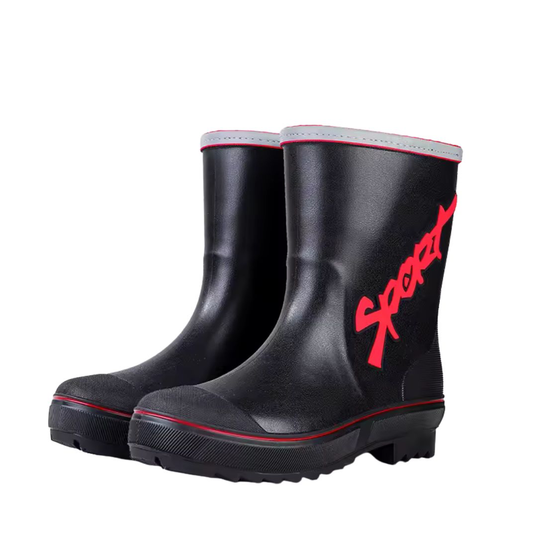 Bottes de Pluie Caoutchouc Imperméables Rouge - Acheter Parapluie
