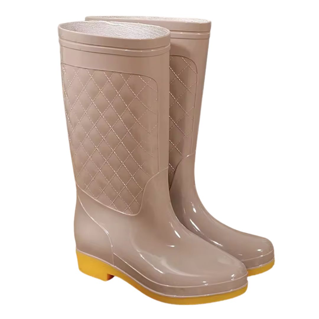 Bottes de Pluie Femme Antidérapantes Beige - Acheter Parapluie