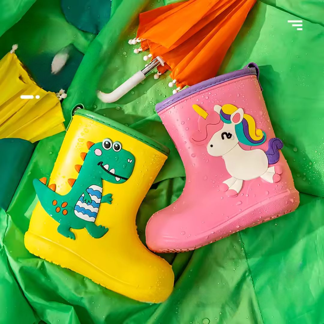 Bottes de Pluie Pour Enfants Dinosaure Rose - Acheter Parapluie