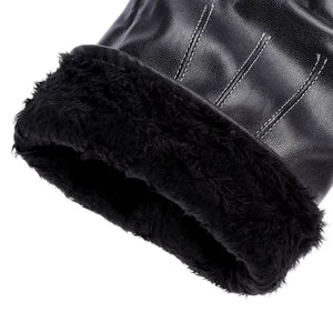 Gants En Cuir Premium Unisex Noir - Acheter Parapluie