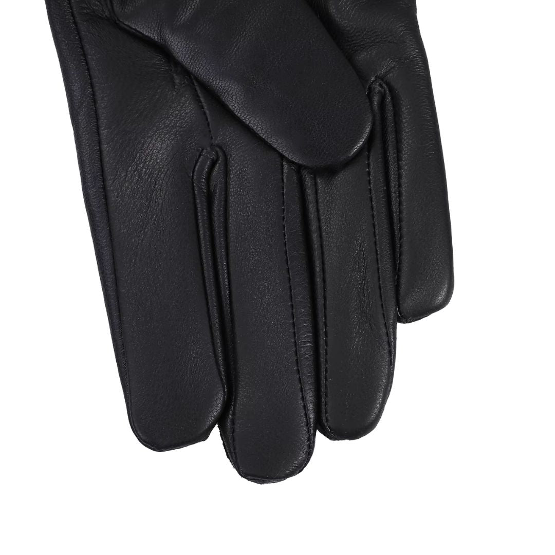 Gants Femme En Cuir Luxueux Fourrure Noir - Acheter Parapluie