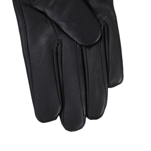 Gants Femme En Cuir Luxueux Fourrure Noir - Acheter Parapluie