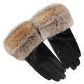 Gants Femme En Cuir Premium Brun - Acheter Parapluie