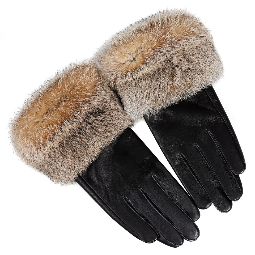 Gants Femme En Cuir Premium Brun - Acheter Parapluie