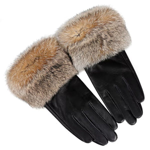 Gants Femme En Cuir Premium Brun - Acheter Parapluie