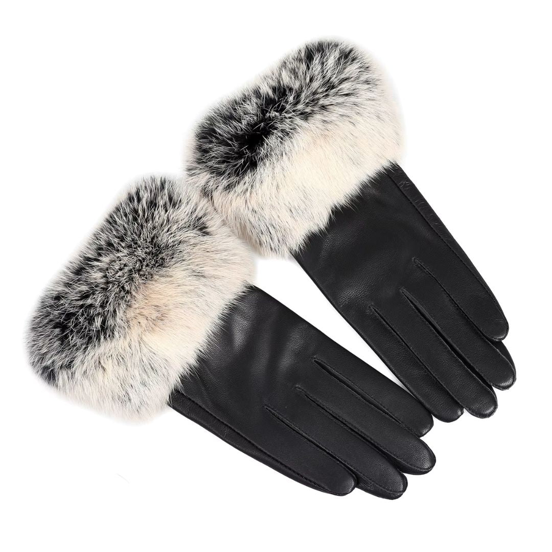 Gants Femme En Cuir Premium Gel Noir - Acheter Parapluie