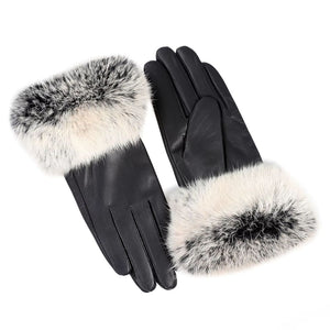 Gants Femme En Cuir Premium Gel Noir - Acheter Parapluie