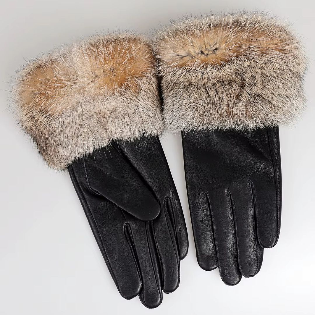 Gants Femme En Cuir Premium Brun - Acheter Parapluie
