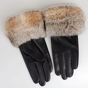 Gants Femme En Cuir Premium Brun - Acheter Parapluie
