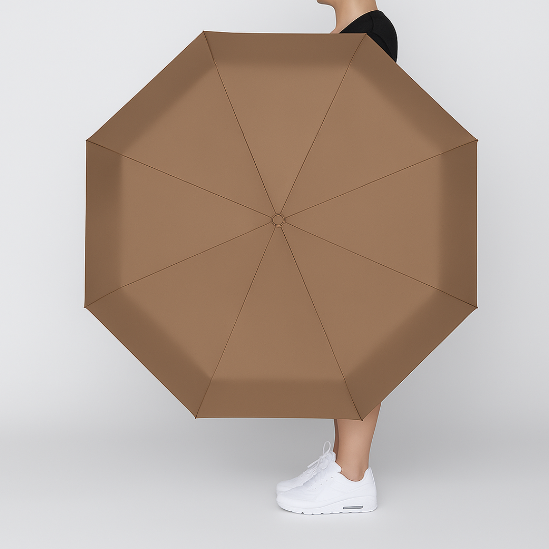 Mini Parapluie Automatique Premium Brun - Acheter Parapluie