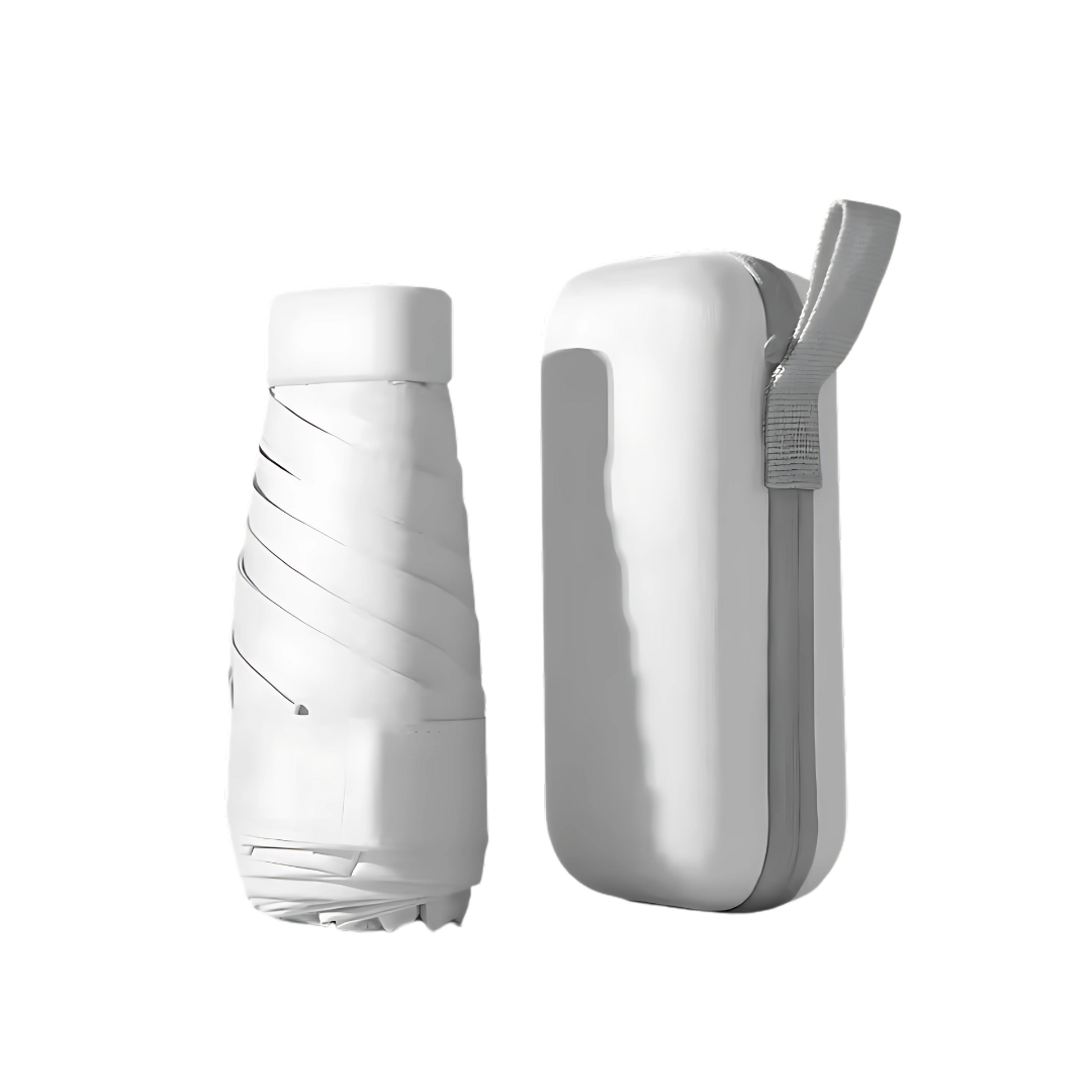 Mini Parapluie Capsule – Pliant, Imperméable et Anti-UV, Idéal Voyage et Plein Air Blanc - Acheter Parapluie
