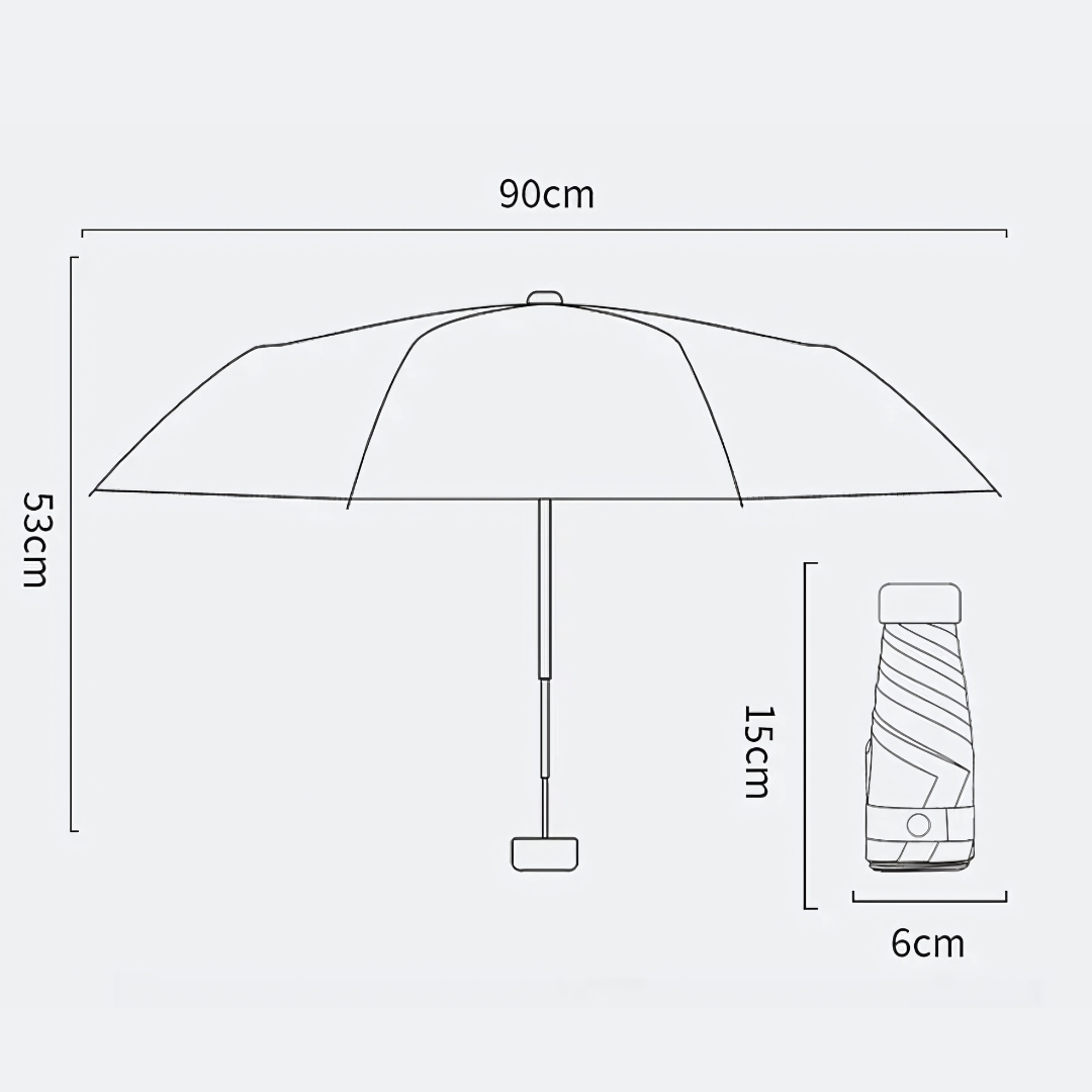 Mini Parapluie Capsule – Pliant, Imperméable et Anti-UV, Idéal Voyage et Plein Air Violet - Acheter Parapluie