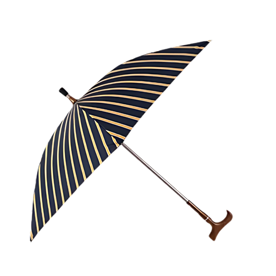 Parapluie Canne de Marche Luxe Noir Jaune - Acheter Parapluie