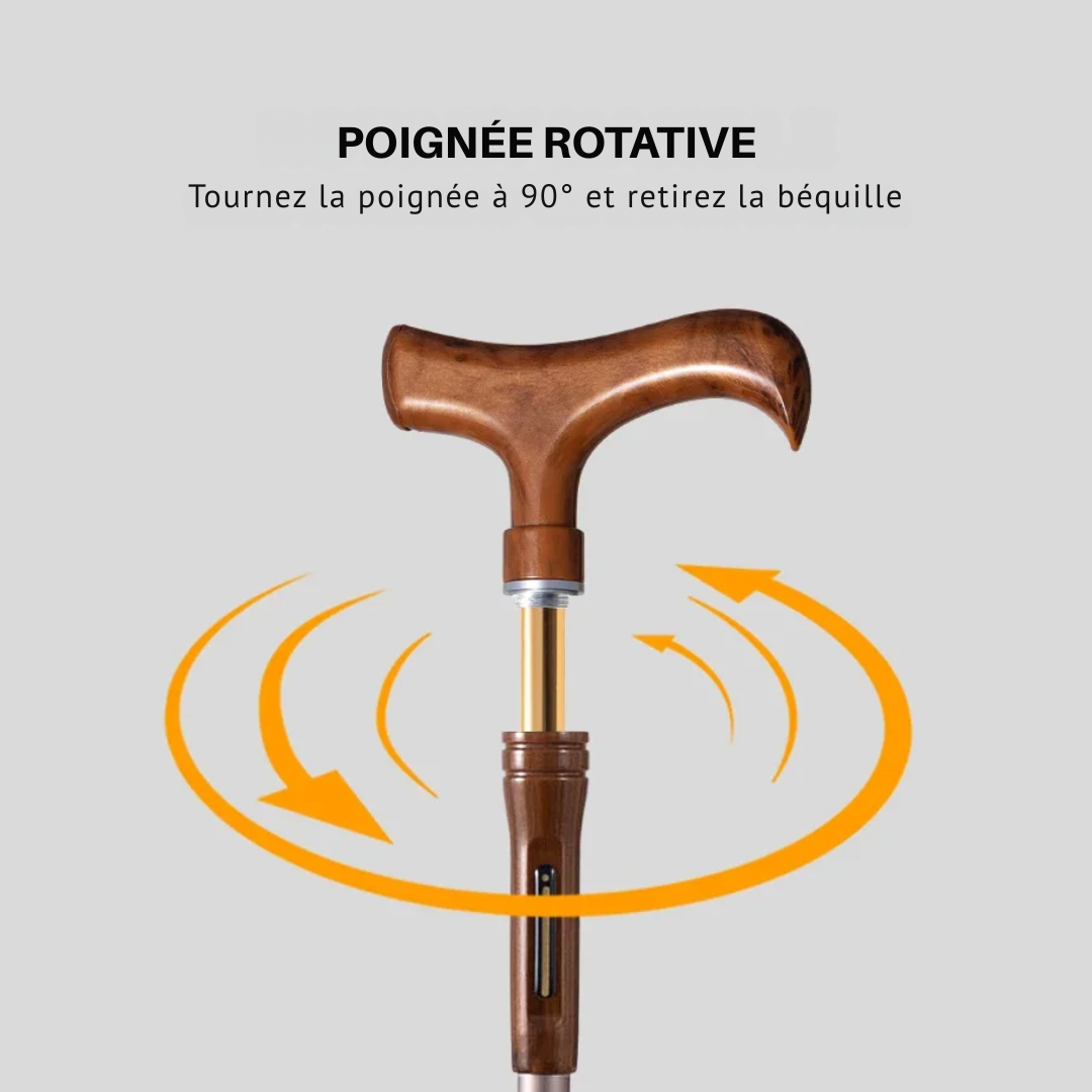 Parapluie Canne de Marche Luxe Noir Jaune - Acheter Parapluie