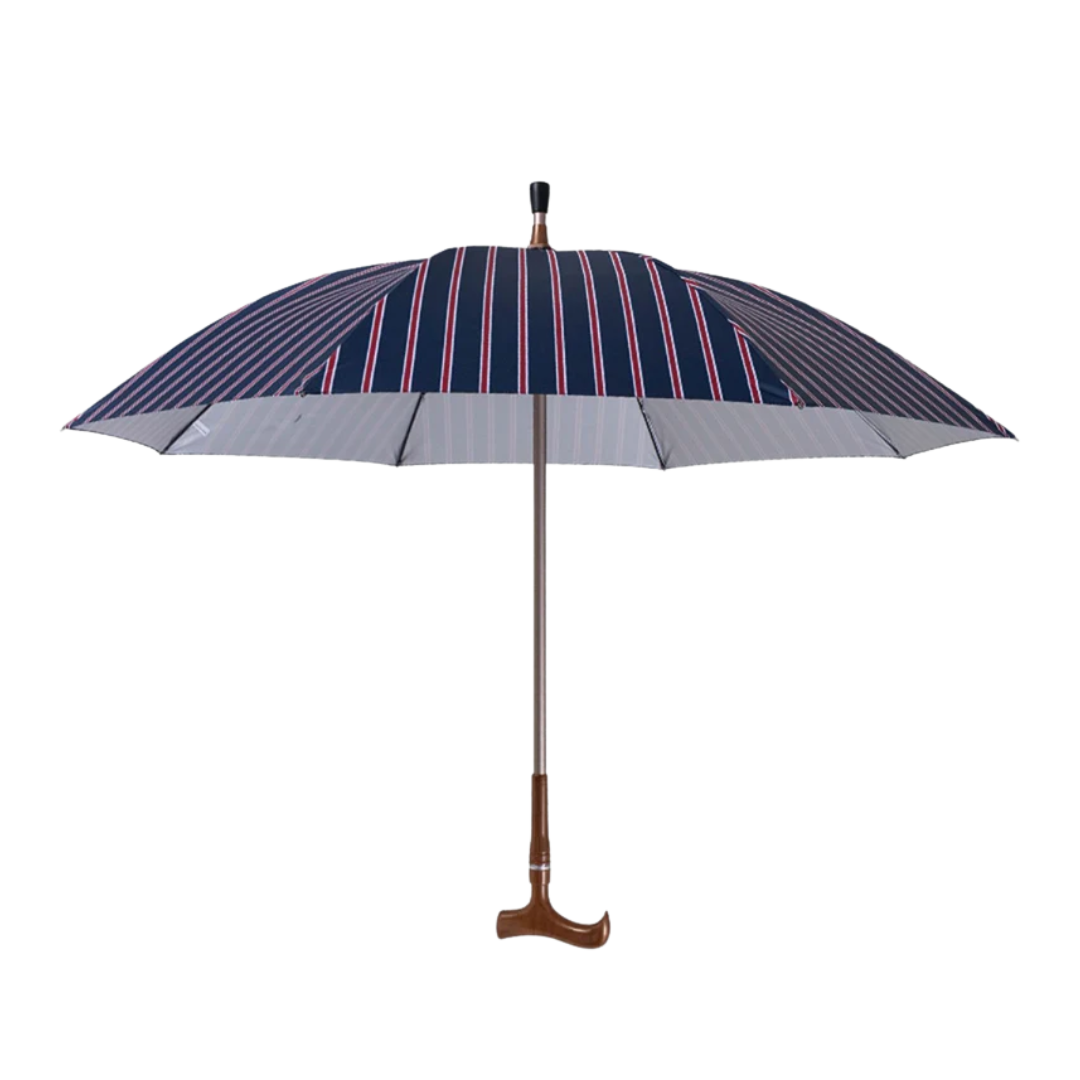 Parapluie Canne de Marche Luxe Bleu Rouge - Acheter Parapluie