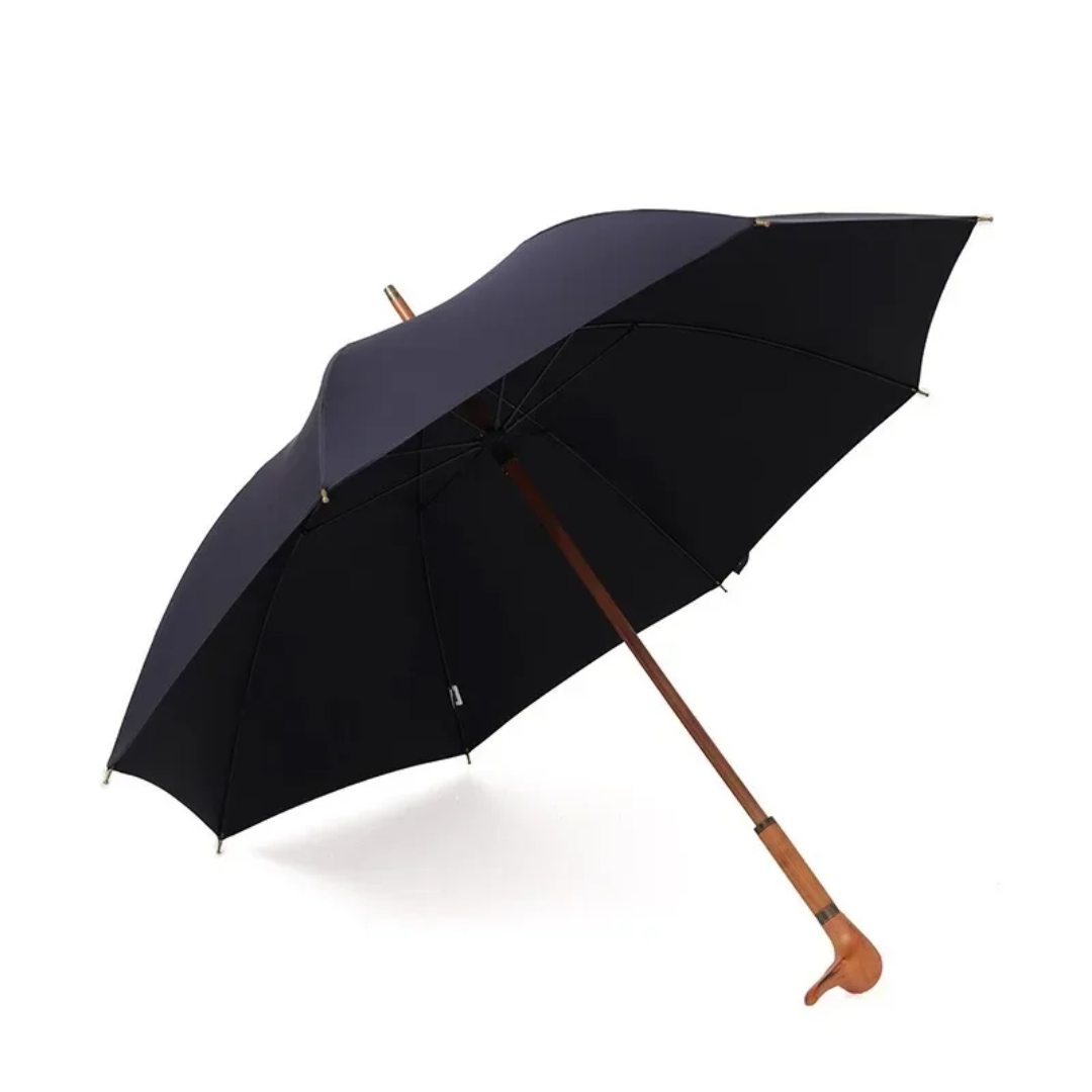 Parapluie  Canne de Marche – Manche en Bois Sculpté Marine - Acheter Parapluie