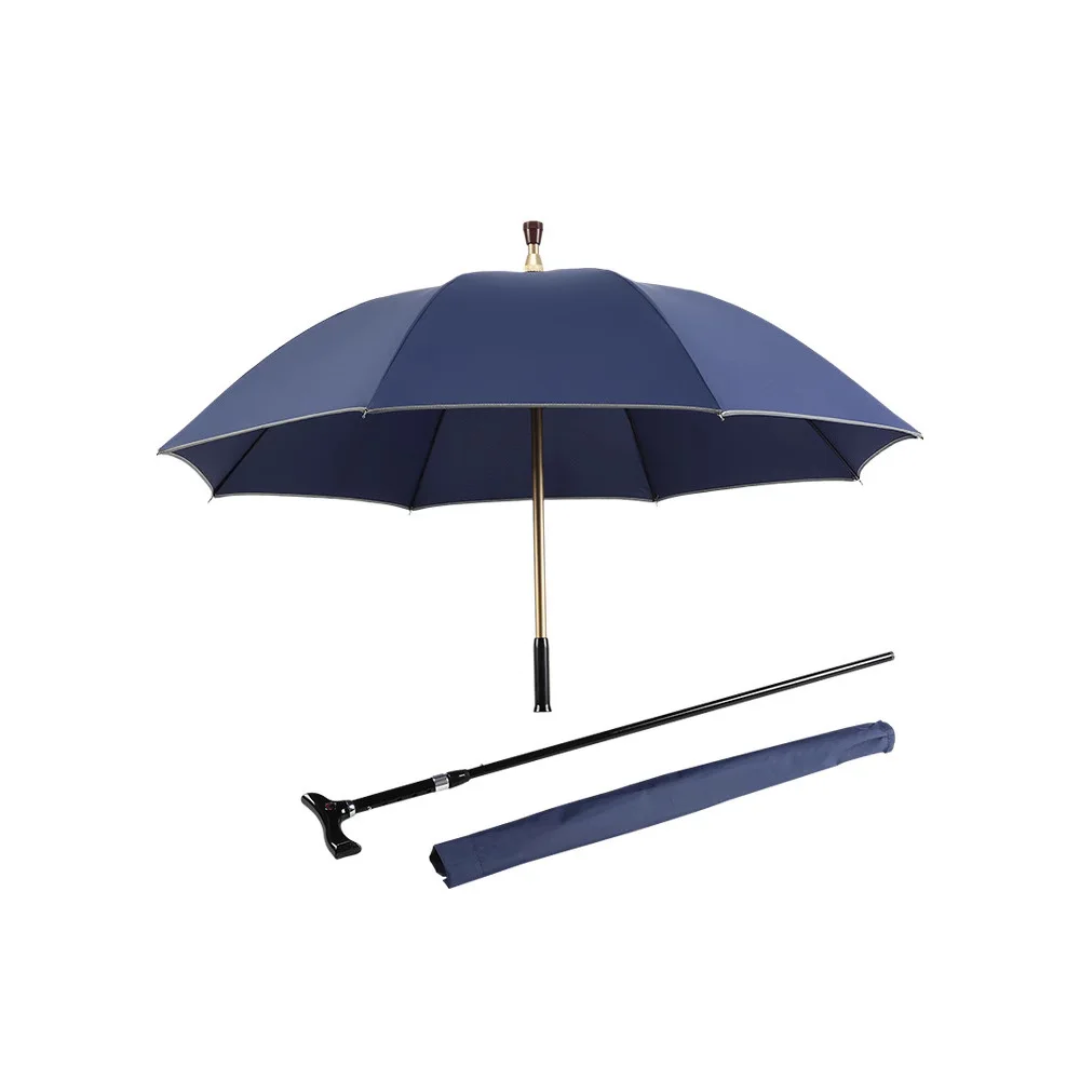 Parapluie Canne de Marche Robustesse Bleu Foncé - Acheter Parapluie