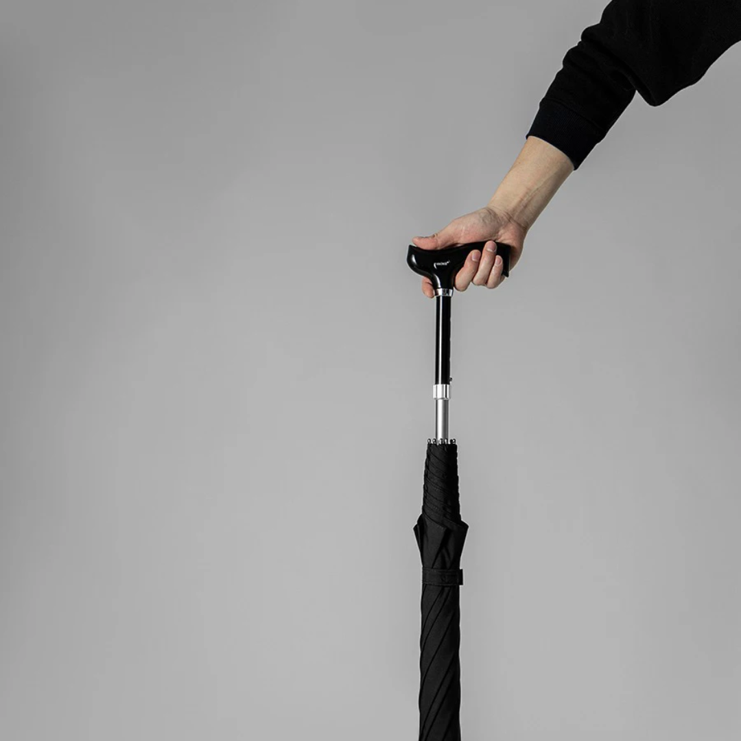 Parapluie Canne De Marche Noir - Acheter Parapluie