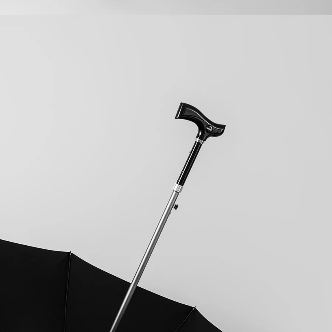 Parapluie Canne De Marche Noir - Acheter Parapluie