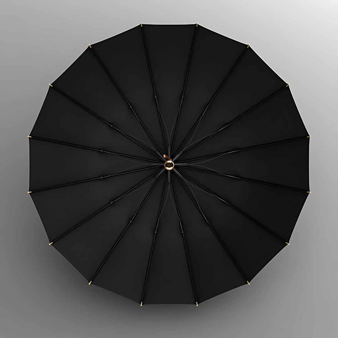Parapluie Élégant Manche en Bois Noir - Acheter Parapluie