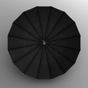 Parapluie Élégant Manche en Bois Noir - Acheter Parapluie