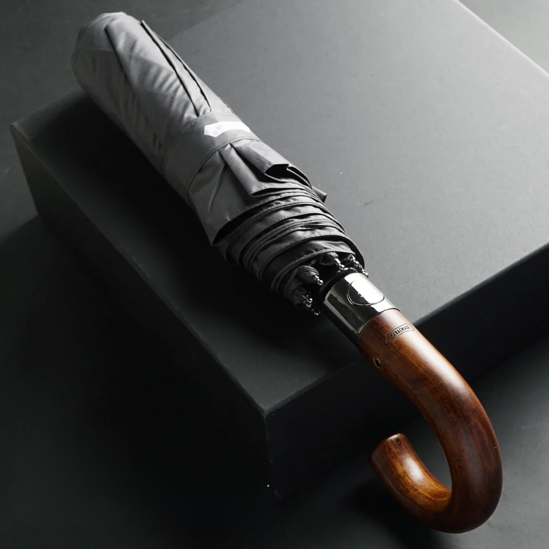 Parapluie Élégant Pliant Luxe Gris - Acheter Parapluie
