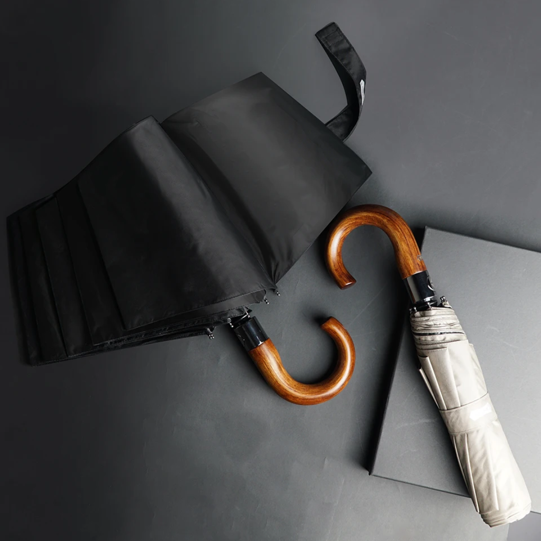 Parapluie Élégant Pliant Luxe Noir - Acheter Parapluie