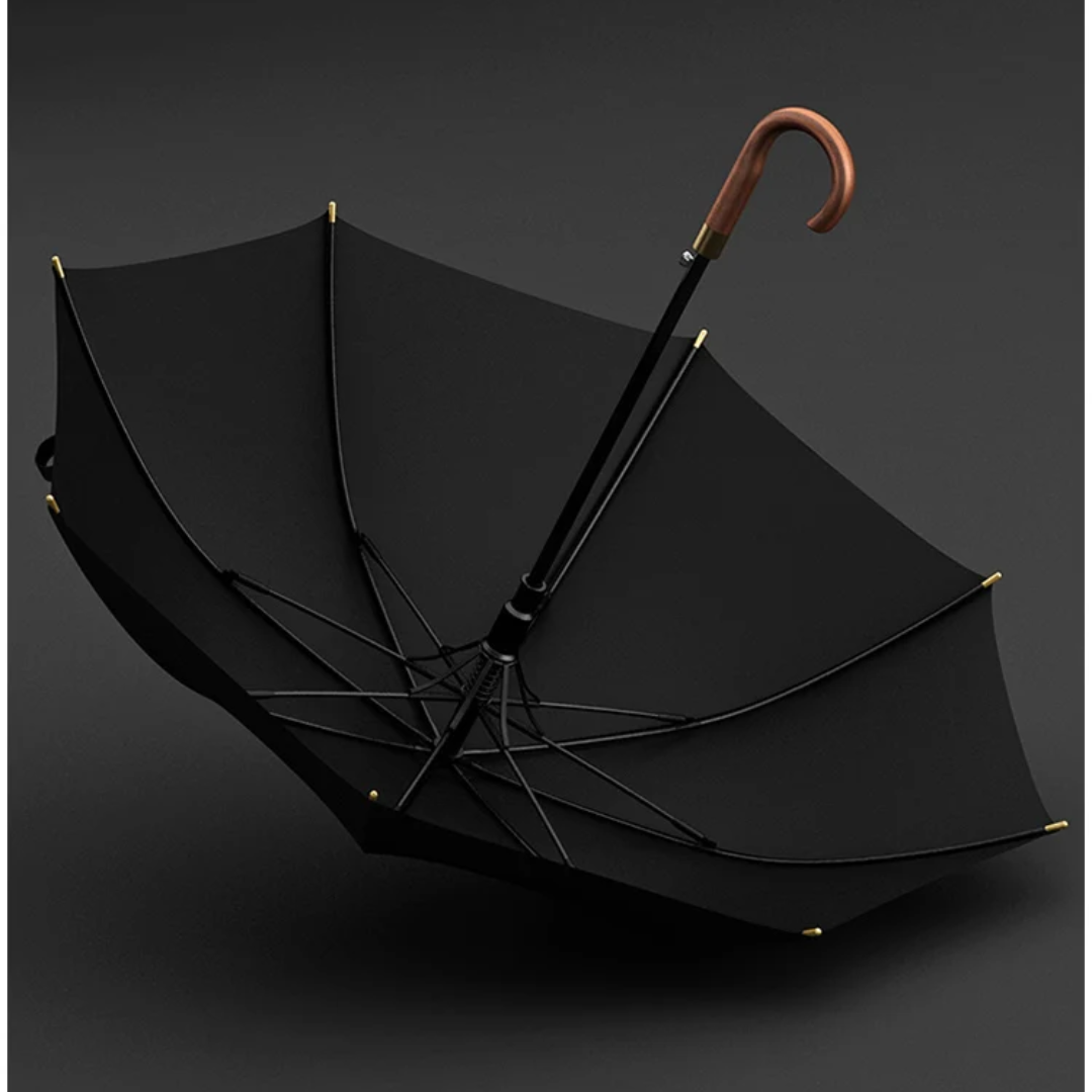 Parapluie Élégant Vintage Noir Canne - Acheter Parapluie