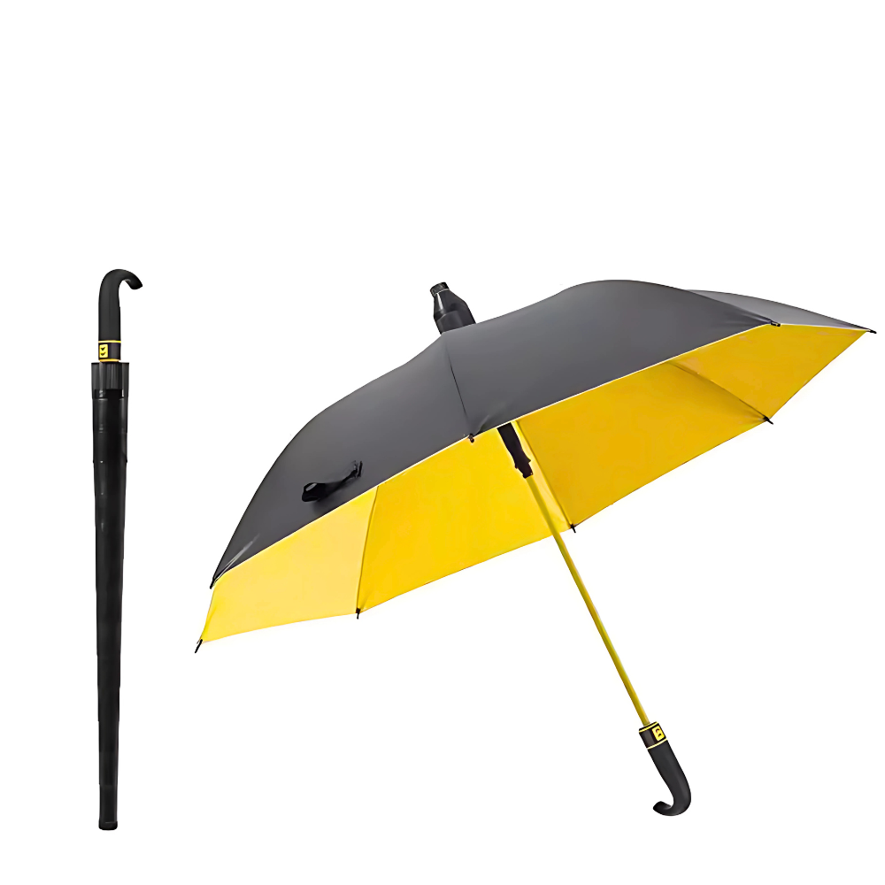 Parapluie Golf Long Manche Jaune - Acheter Parapluie
