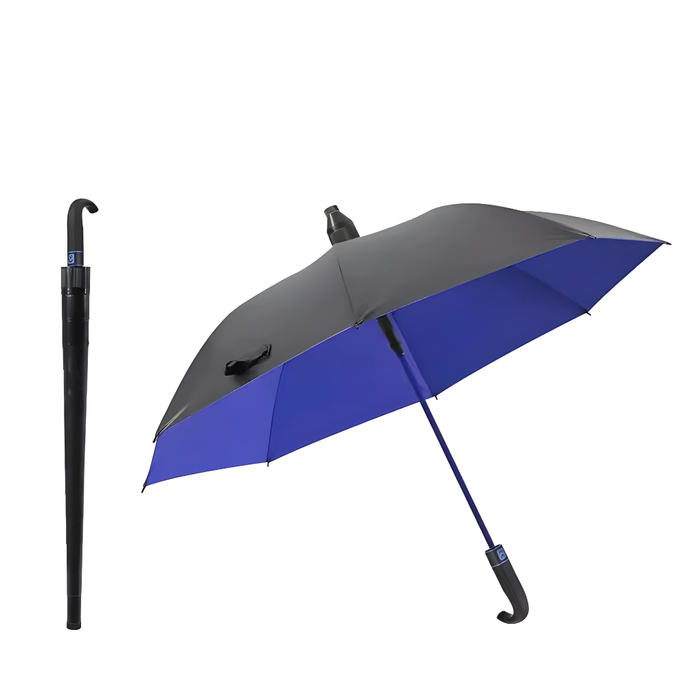 Parapluie Golf Long Manche Marine - Acheter Parapluie