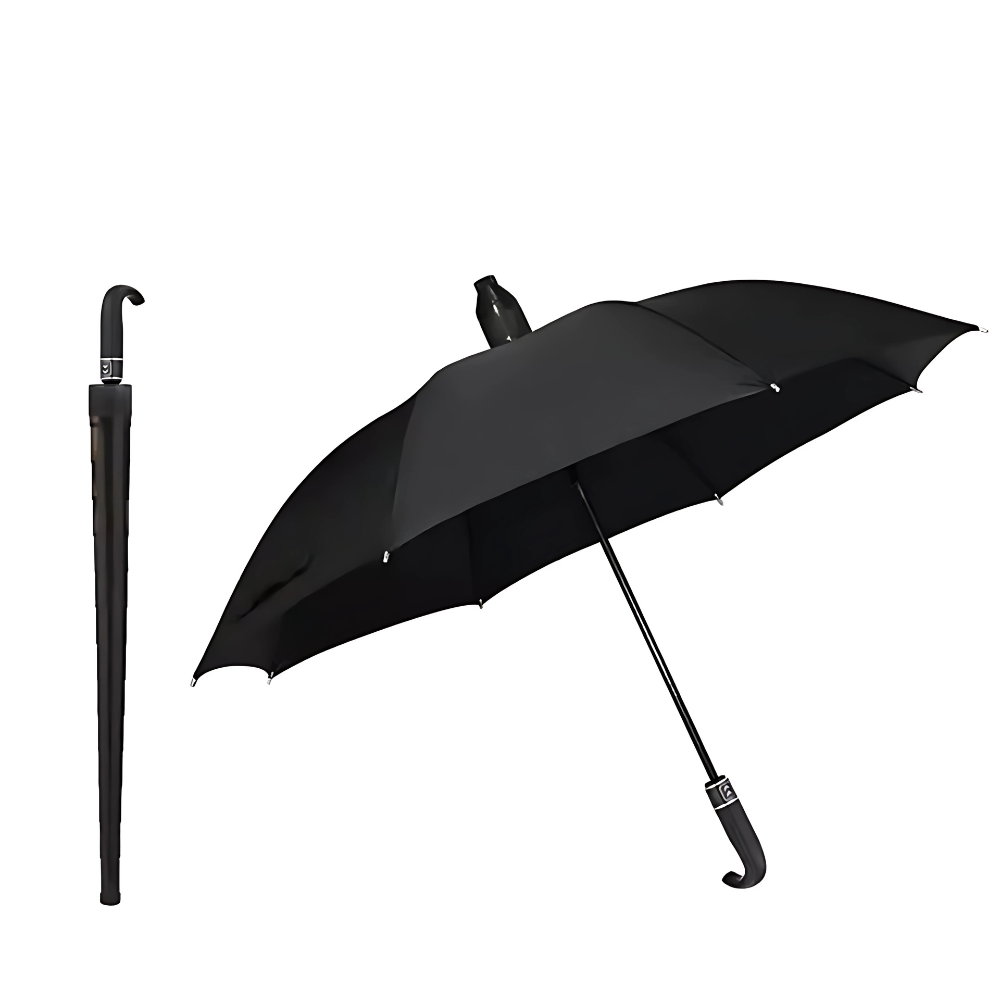 Parapluie Golf Long Manche Noir - Acheter Parapluie