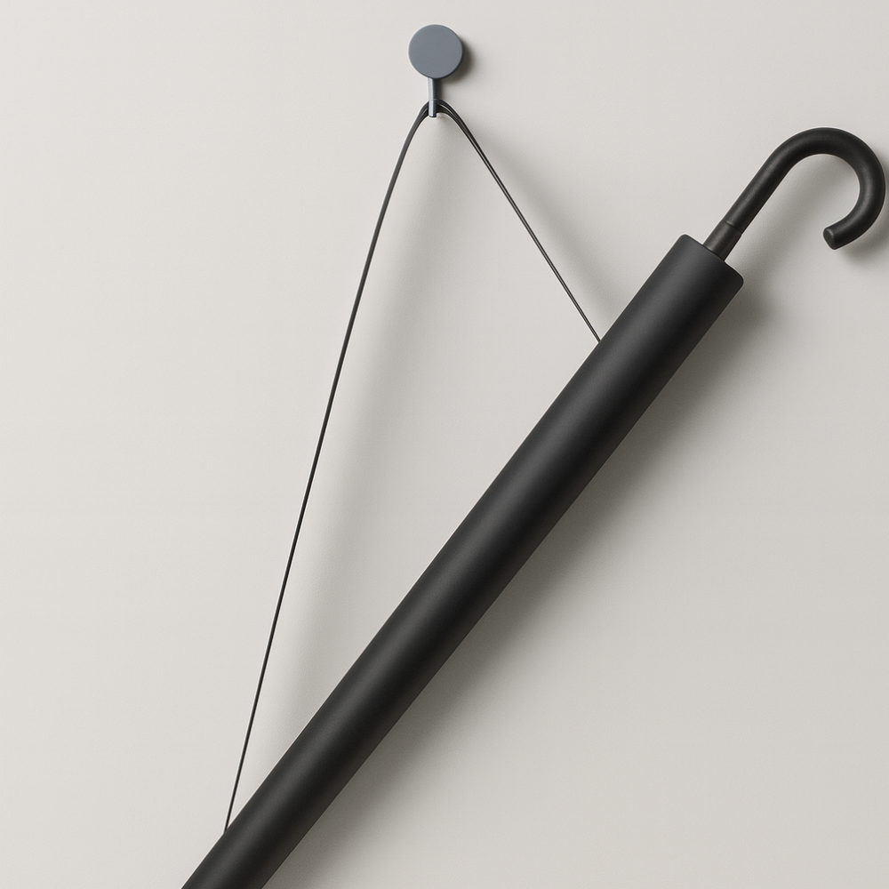 Parapluie Golf Long Manche Noir - Acheter Parapluie